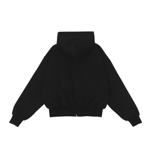 OEM de luxe propre logo sweat à capuche personnalisé fermeture éclair sérigraphié unisexe Y2k Vintage impression sur <span class=keywords><strong>Deman</strong></span> DTG impression directe sweat à capuche - Product Image 2