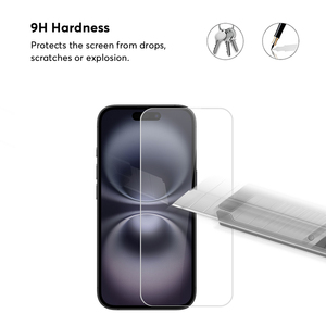 Protection d'écran en verre trempé 9H anti-rayures <span class=keywords><strong>2</strong></span>.5D pour iPhone 17 16 15 Pro Max – <span class=keywords><strong>Film</strong></span> protecteur - Product Image 3