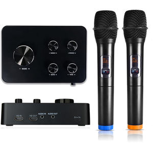 Mélangeur de <span class=keywords><strong>karaoké</strong></span> HDTV Microfono HD AUX BT Microphone sans fil pour <span class=keywords><strong>karaoké</strong></span> Barre de son home cinéma Haut-parleur <span class=keywords><strong>Wifi</strong></span> Ampli Hi-fi Mélangeur de <span class=keywords><strong>karaoké</strong></span> - Product Image 4
