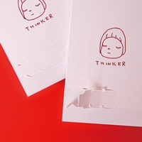 Haute qualité imprimé texte clair rouge blanc papier déchirant enveloppe Portable bricolage enveloppes carte d'invitation