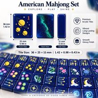 Ensemble de Mahjong américain gravé sur mesure, tuiles personnalisées avec le nom de la famille, coffret cadeau de luxe pour les femmes pour les fêtes