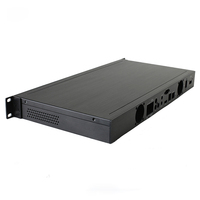 Boîtier de montage en rack 1U en aluminium brossé noir, extrusion de tôle, pour électronique, avec ventilation, IP54, ISO9001, ODM