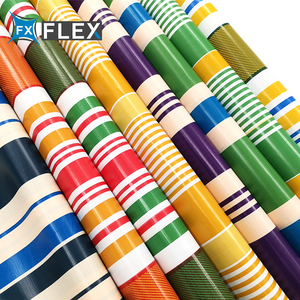 Flfx PVC Tarpaulin sọc cuộn không thấm nước đầy màu sắc PVC Tarpaulin sọc mái hiên vải - Product Image 5