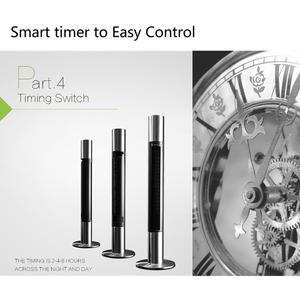 Ventilador de Dormitorio Silencioso de Lujo, Ventilador de Torre de Acero Inoxidable con Botón Táctil, Temporizador, 4 Velocidades y Viento de Estilo Natural - Product Image 6