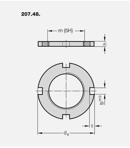 High Precision Bearing <b>Lock</b> Nut for Guide Pillars and Tooling Applications - Product Image 3