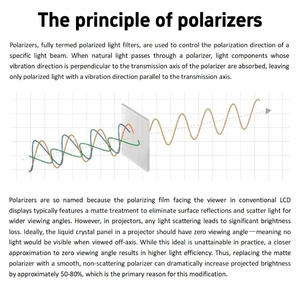 20*30Cm 7.87*11.8 Inch Zonder Zelfklevende Gepolariseerde Film Polarisator <span class=keywords><strong>Filter</strong></span> Grijs Lineair 0 Graden <span class=keywords><strong>Lcd</strong></span>/Tv Gebruiken Magnetisch Montagepakket 3 - Product Image 6