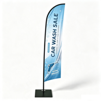 Drapeau publicitaire extérieur, bannière plume imprimée imperméable avec mât en fibre de verre, directement de l'usine
