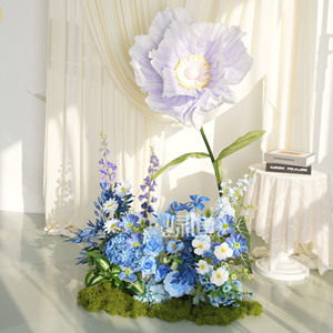 Bouquet de fleurs artificielles Greenway bleu pour décoration de mariage, vitrine et scène florale - Product Image 3
