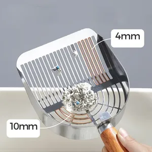 Große, langstielige <span class=keywords><strong>Pet</strong></span> Poop <span class=keywords><strong>Scoop</strong></span> ing Tool Langlebige Katzenstreu schaufel aus Edelstahl - Product Image 2