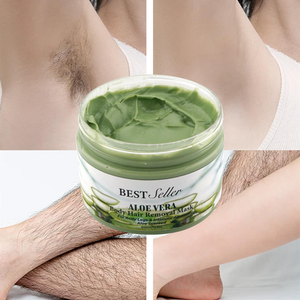 Crème dépilatoire OEM à résultats rapides, indolore, non irritante, parfumée à l'aloe vera, crème dépilatoire douce pour le corps, 500 ml - Product Image 2