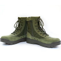 Bottes d'entraînement Jungle en cuir de vachette vert pour homme Semelle en caoutchouc antidérapante et antidérapante Doublure respirante Poids léger Hiver Été