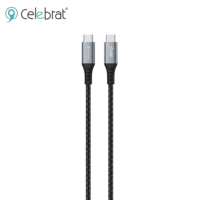 Kabel USB-C ke USB-C Multifungsi PD 100W 1m Transmisi Kecepatan Tinggi Berbahan Aluminium Alloy dengan Jalinan Kawat untuk IOS CA-07 (Laris Terjual)