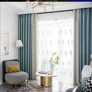 Rideaux occultants en <span class=keywords><strong>toile</strong></span> <span class=keywords><strong>de</strong></span> <span class=keywords><strong>jute</strong></span> texturée double lin à prix avantageux, vente chaude, pour salon et chambre à coucher - Product Image 3