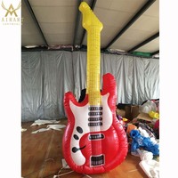 Accessoires pour événement musical orner guitare gonflable géante, accessoire de guitare gonflable ballon