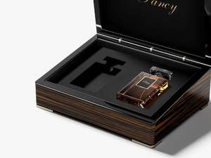 Scatola di lusso personalizzata in legno di profumo, legno di noce di faggio, serigrafia intagliata al Laser, adatta per imballaggi regalo avanzati - Product Image 3