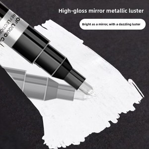 Chrome Marker <strong>Pen</strong> Mirror Metal Electroplating DIY Gundam Model <strong>Repainting</strong> Permanent Waterproof Fadeless Paint <strong>Pen</strong> - Product Image 2