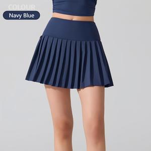 DN-YQ363カスタム軽量プリーツスカート女性用ハイウエストストレッチゴルフランニング & 通気性ジムテニススポーツウェアポケット - Product Image 5