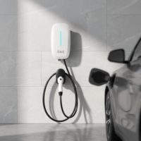 Borne de recharge murale pour véhicules électriques 7 kW, 32 A, Type 2, norme européenne, avec contrôle par application et RFID NFC pour usage domestique