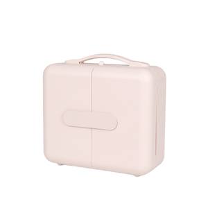 Obox Portable Makeup <b>Bag</b> <b>For</b> Women Large Capacity Multi Partition <b>Travel</b> <b>Toiletry</b> Storage Case With Soft Handle Solid Color - Product Image 3