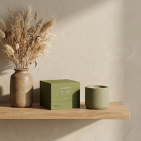 Bougie artisanale en béton parfumée au soja, dans un pot en ciment de luxe, pour l'aromathérapie, la relaxation et la décoration intérieure