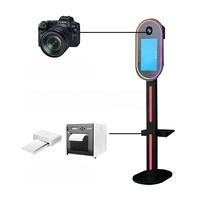 Machine photomaton portable en alliage d'aluminium avec miroir magique pour les fêtes, les mariages et les événements, compatible avec les appareils photo reflex numériques, les appareils photo reflex numériques, les iPad et les smartphones