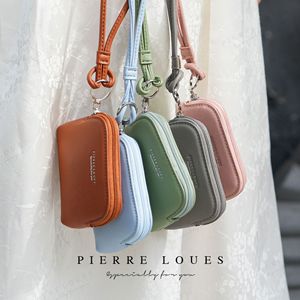 Pierre Loues Mini Coin <b>Purse</b> <b>Pink</b> Solid Color Neckband Wallet For Everyday Use - Product Image 3