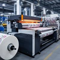 Presse à chaleur rotative professionnelle avec tambour rempli d'huile de 420 mm et feutre Nomex pour l'impression sur tissus textiles