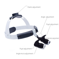 Head Mounted Type 4X 5X 6X Adjustable Surgical Loupes Dentist Magnifying Microsurgery Glasses