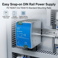 Alimentation industrielle sur rail DIN 480W, convertisseur AC/DC 24V 48V, alternative OKEY NDR-480, 50A, efficacité 85%