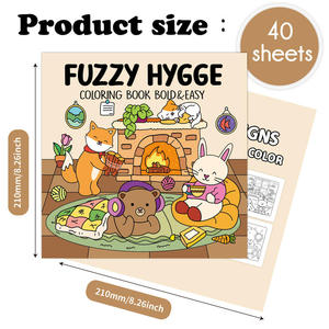 Carnet de coloriage personnalisé en gros, mignon et confortable, imprimé offset A5/A4, 40 pages, pour adultes et adolescents, avec des motifs audacieux et faciles à dessiner - Product Image 2