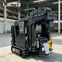 Grue araignée à flèche articulée 2 tonnes 4 tonnes, micro-grue sur chenilles avec indicateur de moment de charge pour la construction urbaine et le levage