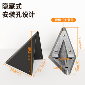 Triangular Shelf Support <b>Bracket</b> Aluminum Alloy Durable Board Support Modern Simple Design - Product Image 4