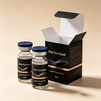 Autocollants holographiques personnalisés pour flacons, étiquettes inviolables en vinyle pour produits pharmaceutiques et cosmétiques, autocollants pour flacons de peptides 10ml 2ml 3ml
