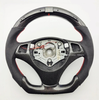 Volant en fibre de carbone personnalisé pour BMW Série E avec palettes de commande pour BMW E90 328i E60 E46 E87 E92 M3 E39 X5 E70 X6 E71 E82