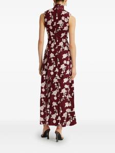 Vestido Largo sin Mangas con Cuello Alto y Estampado Floral para Mujer, Personalizado por Leduo, Elegante Vestido de Gasa hasta el Tobillo - Product Image 3