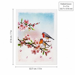 Handmade 3D Pop Up Cherry Blossom Greeting Card <b>Paper</b> Craft Floral Bird Gift Card Custom Design Holiday Decor - Product Image 3