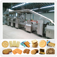 Nouvelle ligne de production de biscuits à grande échelle en acier inoxydable avec four de cuisson et certification CE, capacité de 100 kg/h à 1000 kg/h