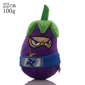En gros, Jouets en peluche mignons et doux en coton PP, style <span class=keywords><strong>Plants</strong></span> Vs. <span class=keywords><strong>Zombies</strong></span>, Aubergine Ninja, pour machine à griffes - Product Image 1