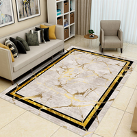 Tapis de tapis de velours cristal doux et résistant à la saleté aux lignes minimalistes pour la décoration de la maison chambre et le salon