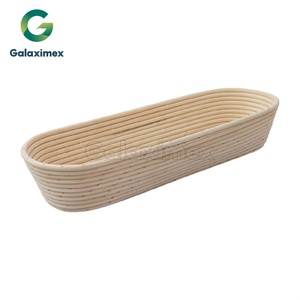 Best Selling Galaximex Eco-Friendly Rattan Oval Proofing Spatulas Natural Color 25xH8cm Custom Logo Baking Carton Packing Made - Product Image 4