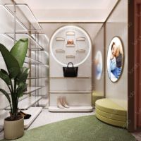 Présentoir à chaussures et sacs en acier inoxydable, étagère multi-niveaux pour sacs à main, base en marbre, pour bottes et talons hauts pour femmes, en métal SUNDO J-DPS-015