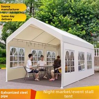 Sombrilla de acero para exteriores con cuatro patas, para camping y mercado nocturno, con cubierta superior de tela Oxford impermeable y resistente al viento.