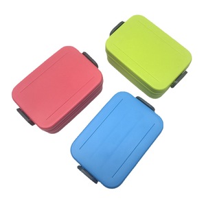 <b>Lunch</b> <b>Box</b> Set With Water Bottle Red Green Rectangle Airtight Student Use - Product Image 4