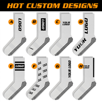 Chaussettes antidérapantes personnalisées avec logo, chaussettes de course, chaussettes de football, chaussettes à grip personnalisé