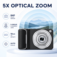 6x Optik Zoom Video OEM Kamera 5K 64MP Otomatik Odaklama CMOS Ekran Hafif, Portreler, Tatiller, Öğrenciler ve Günlük Çekimler için