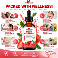 Magnesium Cair Label Pribadi Glycinate Taurate 1000mg Cairan Oral Relaksasi Tidur Pemulihan Otot Kesehatan Pencernaan