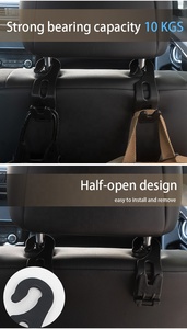 Accessori per Interni Auto, Ganci per Poggiatesta per Borse, Bottiglie, Vestiti, Certificati CE, Promozionali, Accesorios Para Automovil - Product Image 6