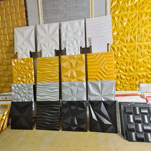 Carreaux de <span class=keywords><strong>plafond</strong></span> en plastique PVC coloré panneau de <span class=keywords><strong>papier</strong></span> peint 3d panneau de décoration murale durable - Product Image 2