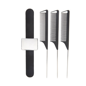 Set de peinado con peine magnético negro con punta y peine para separar el cabello, para uso en salón, 84.7g - Product Image 2