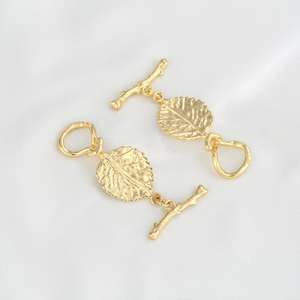 เครื่องประดับทองเหลืองแบบ DIY ตะขอเกี่ยวชุบทองสำหรับสร้อยข้อมือสร้อยคอ - Product Image 2